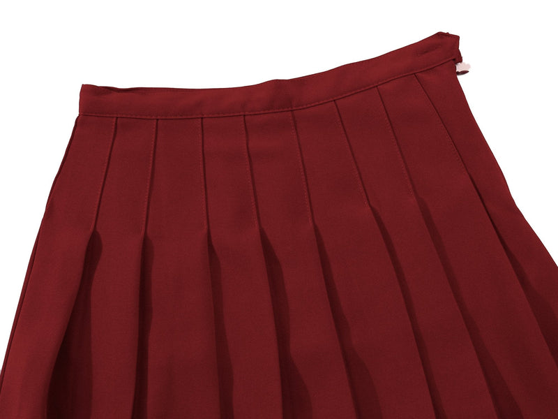 Beautifulfashionlife Girl`s Short Pleated School Dresses for Teen Girls Tennis Scooters Skirts 4 Wine Red Single-layer - BeesActive Australia