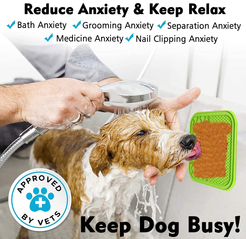 Kwispel Dog Lick Mat, 3 Pcs Lick Mat for Dogs with Suction Cups for Anxiety, Peanut Butter Dog Licking Mat Slow Feeder Dispensing Treater Lick Pad for Dogs Cats Bathing Grooming - BeesActive Australia