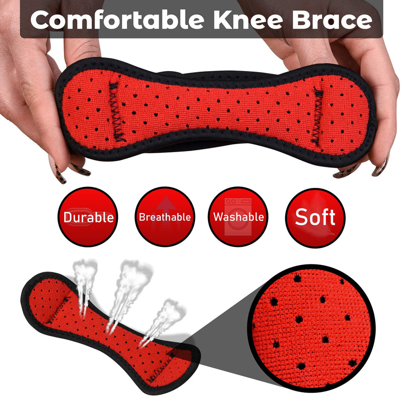 Abco Tech Patella Knee Strap - Knee Pain Relief - Tendon and Knee Support for Running, Hiking, Soccer, Basketball, Volleyball and Exercise - Runners Knee Stabilizer - Adjustable Band Black - 2 Pack - BeesActive Australia