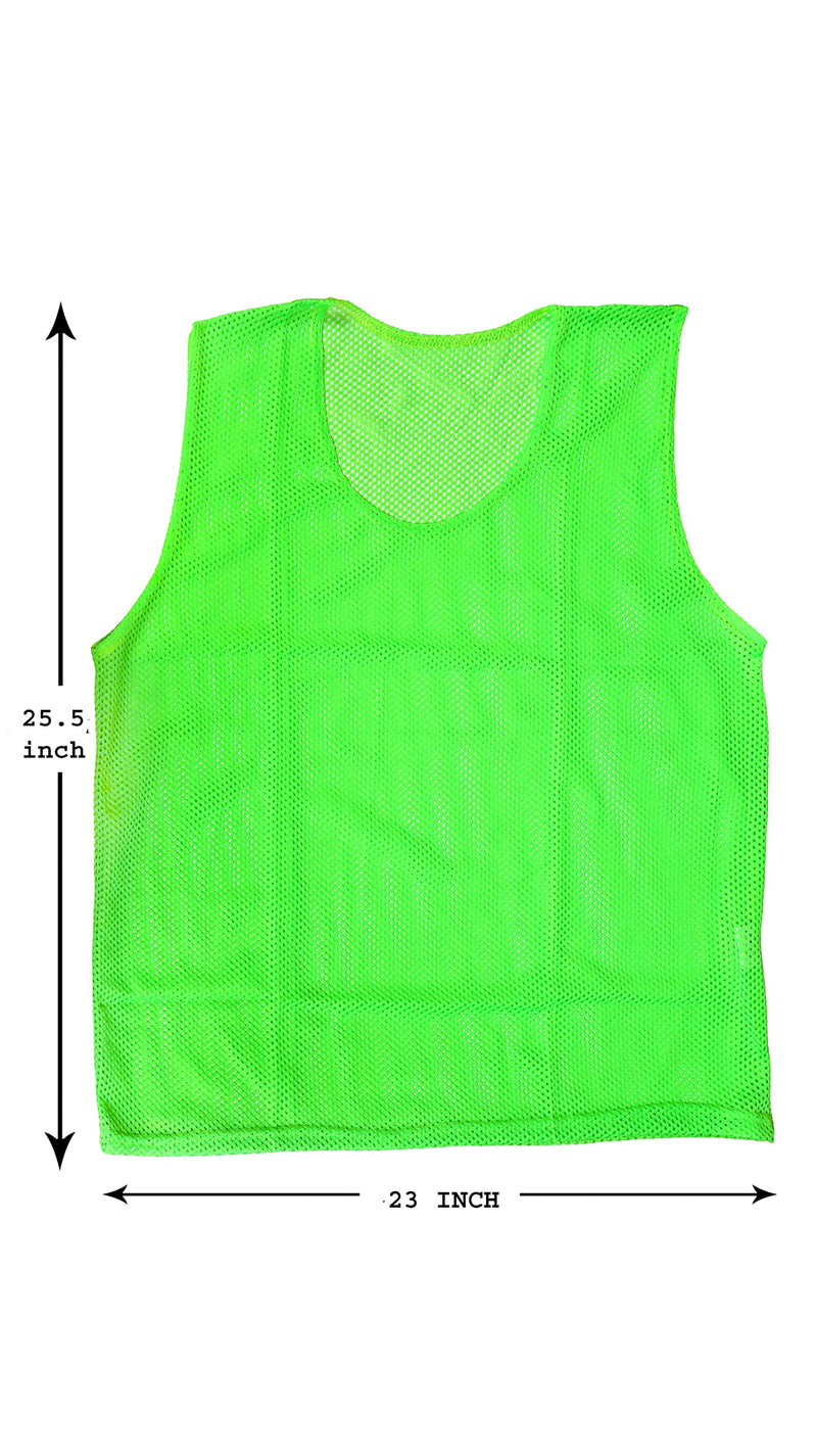 GSI Mesh Sports Training Bibs | Pinnies | Scrimmage | Vests for Soccer Basketball Football and Other Team Games (Pack of 12) Green - BeesActive Australia