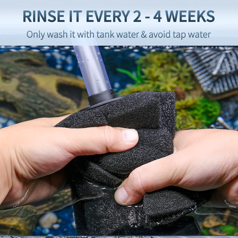 Pawfly Aquarium Nano Bio Sponge Filter Quiet Betta Fry Shrimp and Small Fish Foam Filter for Fish Tank up to 5-220 Gallon Up to 60Gal - BeesActive Australia