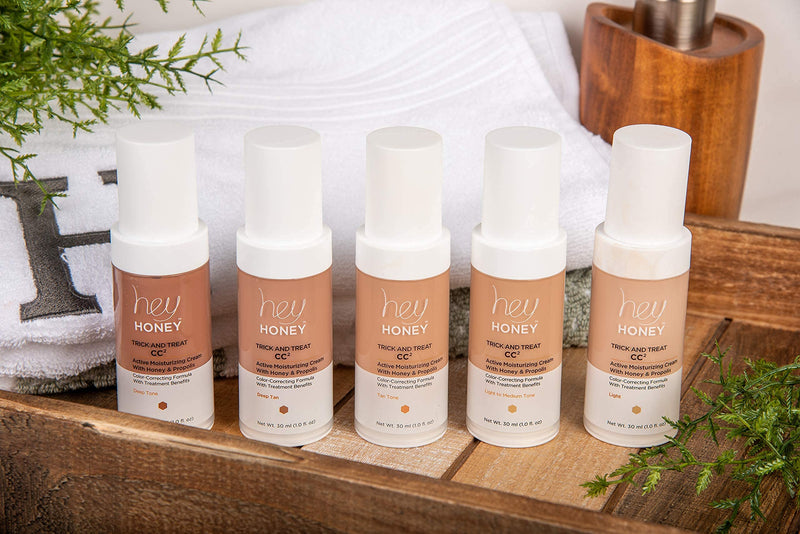 Hey Honey, Trick and Treat CC² Cream,Shortcut step for coverage and a complete active moisturizing benefits with anti-aging skincare.1 oz. 1 Fl Oz (Pack of 1) Deep Tan Tone - BeesActive Australia