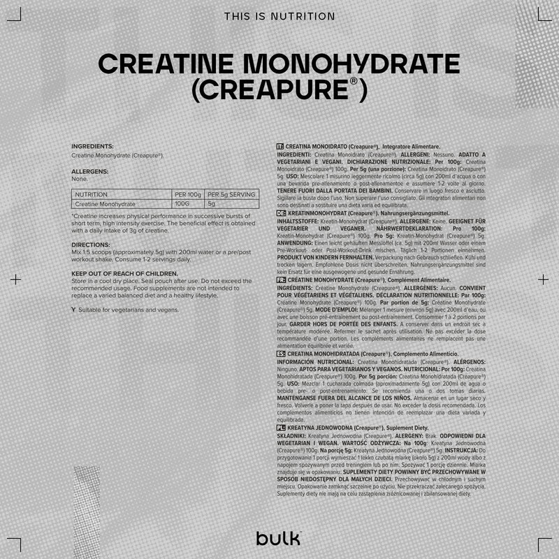 Bulk Creapure Creatine Monohydrate Powder, 100 g, Packaging May Vary 20 Servings (Pack of 1) - BeesActive Australia