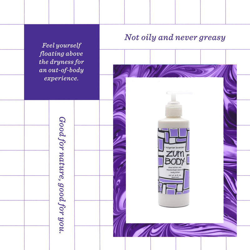 Zum Body Lotion - Bulgarian Lavender - 8 fl oz (2 Pack) - BeesActive Australia