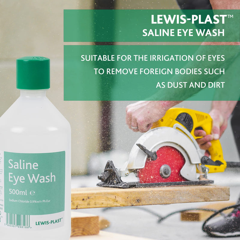 Lewis-Plast Saline Eye Wash Solution, 500ml Bottle for Safe and Effective Eye Care - BeesActive Australia
