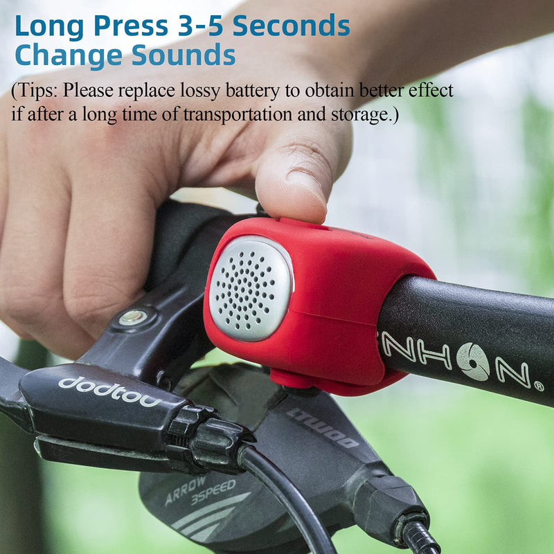 ROCKBROS Electric Bike Horn 90 dB Electra Bike Bell Loud Bike Horn Electronic for Adults Kids Bicycle Bells - BeesActive Australia