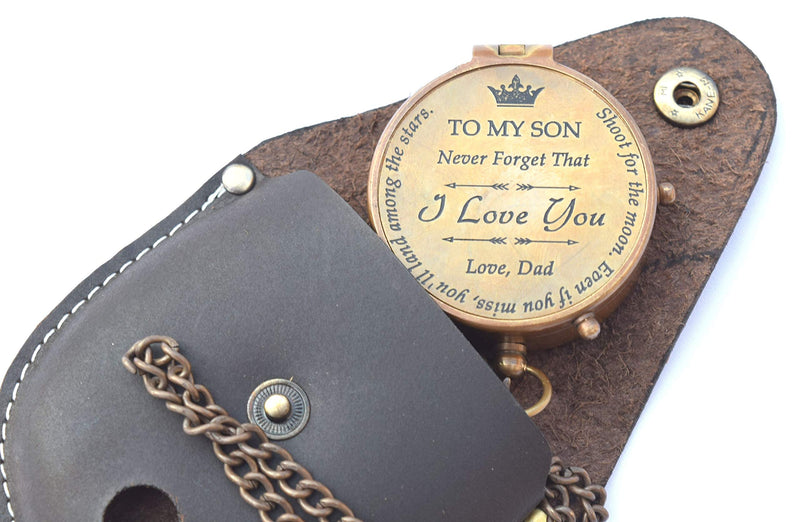 RIRHTAJUS Dad | Mom to Son Compass - to My Son | to Our Son  Love Mom | Love Dad  Graduation Day Gifts for Son - Son Birthday Gifts - Confirmation Gifts for Son To Son Love Dad - BeesActive Australia