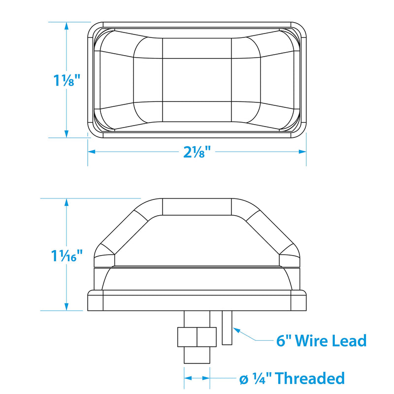 [AUSTRALIA] - SEACHOICE 52561 LED Stud Mount Side Marker Light Amber, One Size 