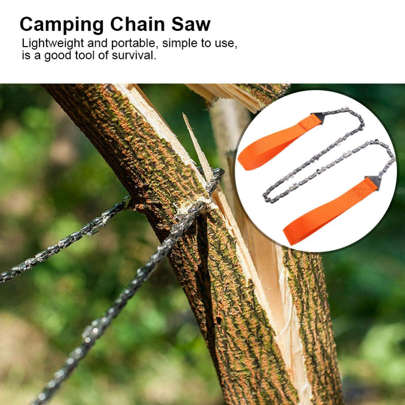 Pocket Chainsaw, 36 Inch Chain Rope Portable Hand Saw with 48 Bi-Directional Teeth chain saw Best Compact Handheld Camping and Survival Chain Saw for Fast Easy Cutting - BeesActive Australia