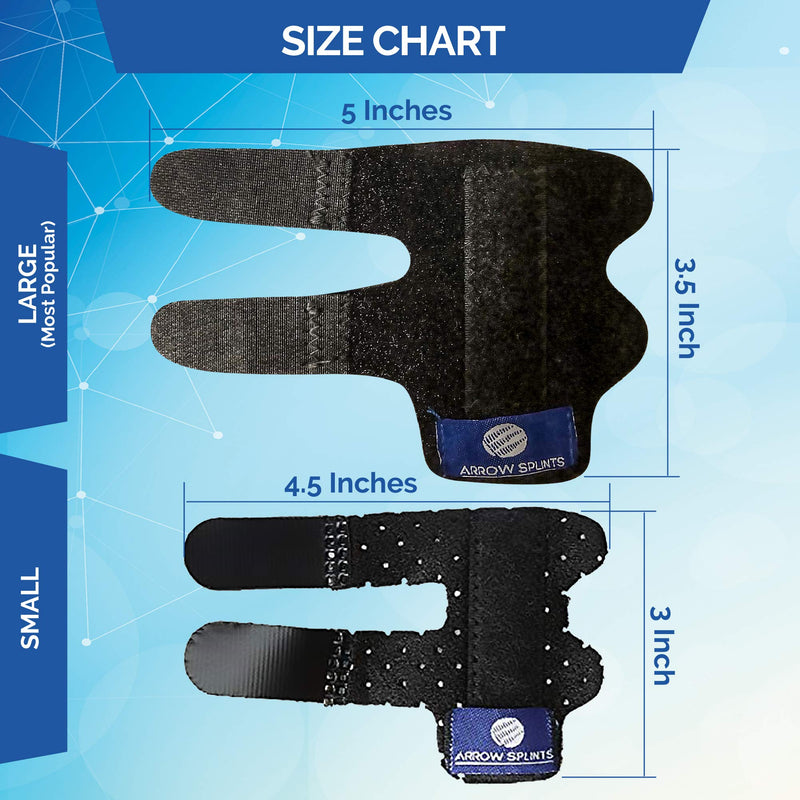 Arrow Splints Finger Splint for Mallet Finger, Trigger Finger, Arthritis Pain, Sport Injuries, Basketball, Volleyball, Bowling fits Index, Middle Finger, Ring, Pinky Finger + Compression Finger Sleeve Small (Pack of 1) - BeesActive Australia