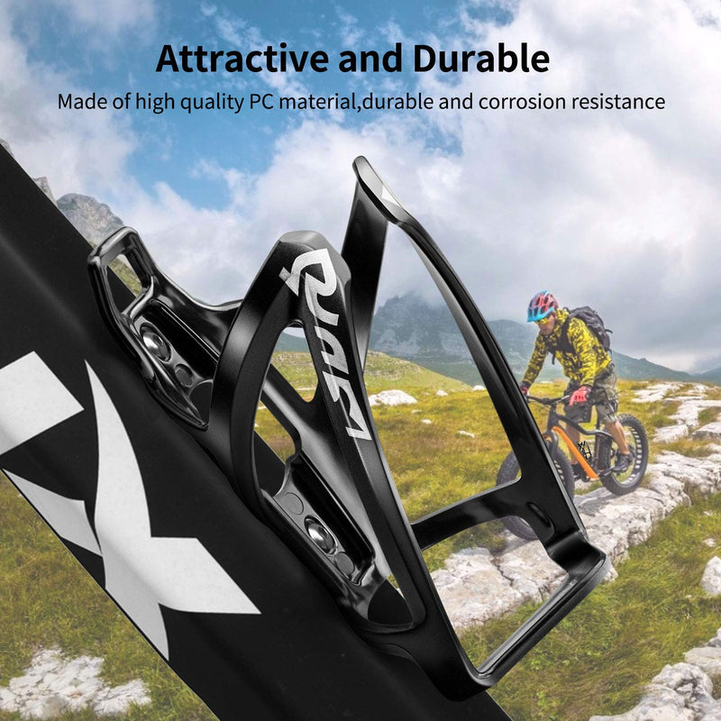 Suruid Bike Water Bottle Cage, Universal Bike Cup Holder, Lightweight and Strong Bicycle Water Bottle Holder with Screws, Great for Road and Mountain Bikes, 2 Pack - Black - BeesActive Australia