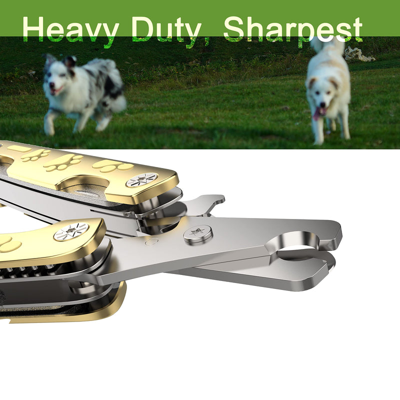 Easy Dog Nail Clippers for Sensitive Dogs, Perfect [Cut The Nails Like Butter] Dog Nail Clipper for Large Medium Small Size Breed, Heavy Duty Multi-Function Dog Toenail Clipper - BeesActive Australia