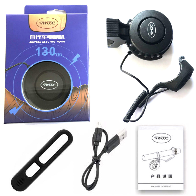 KEWAYO Electric Bike Horn Electronic Bicycle Bell 80~130 DB Waterproof 3 Sound Modes with Rechargeable Battery - BeesActive Australia