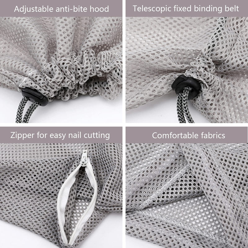 EOMTUR 2Pcs Cat Bathing Bag Cat Shower Bag Cat Washing Bag Cat Bathing Restraint Cat Grooming Bag Cat Restraint Bag Adjustable Cat Bag for Bathing (Gray & Pink) - BeesActive Australia