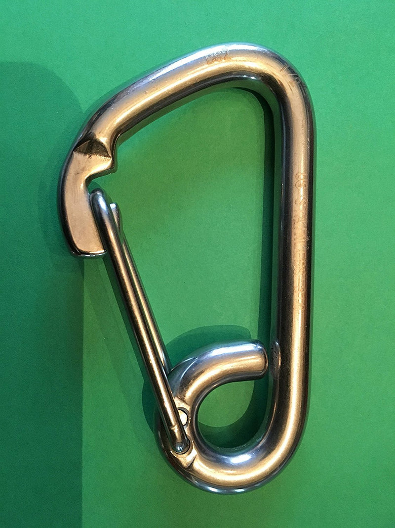 [AUSTRALIA] - Stainless Steel 316 Spring Hook Carabiner 1/2" (12mm) Marine Grade Safety Clip 