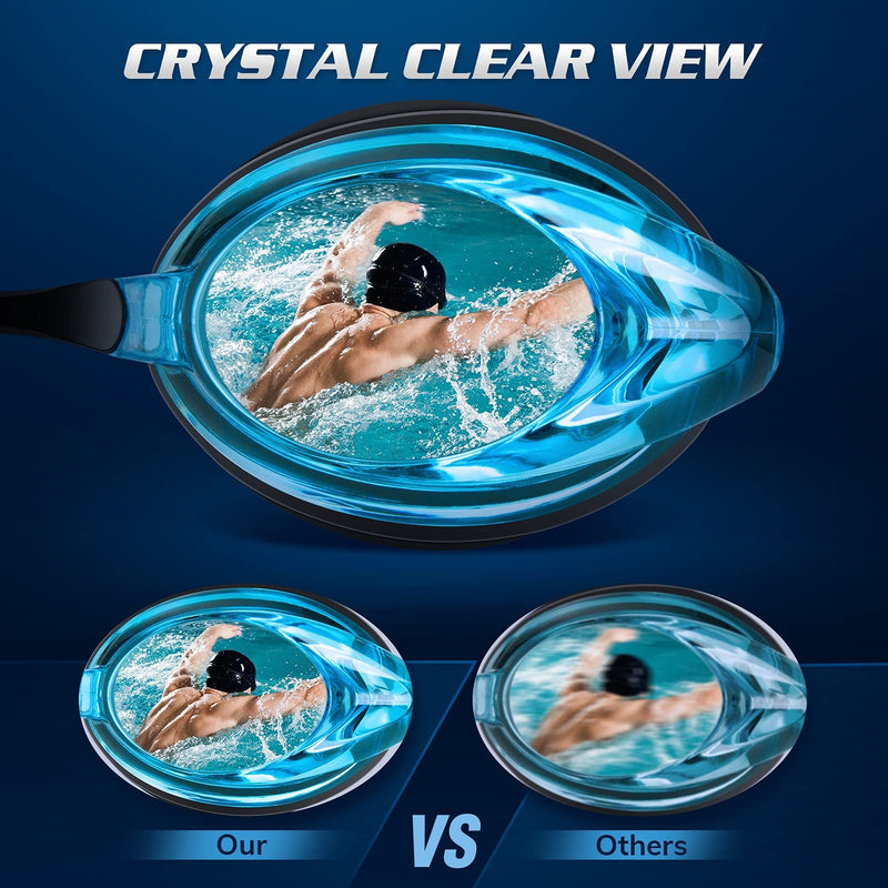 Portzon Swimming Goggles Anti Fog Swimming Goggles Clear No Leaking - BeesActive Australia
