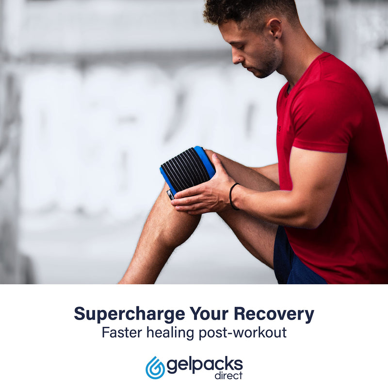 GPD 3in1 Gel Ice Pack for Sports Injuries, Reusable Heat Pack, Adjustable Cold Compress Wrap, Flexible Hot Cold Packs for Muscle Pain, Sciatica Pain Relief - All Body, Multi-Purpose (Gelpacks Direct) Medium (Single Pack) - BeesActive Australia