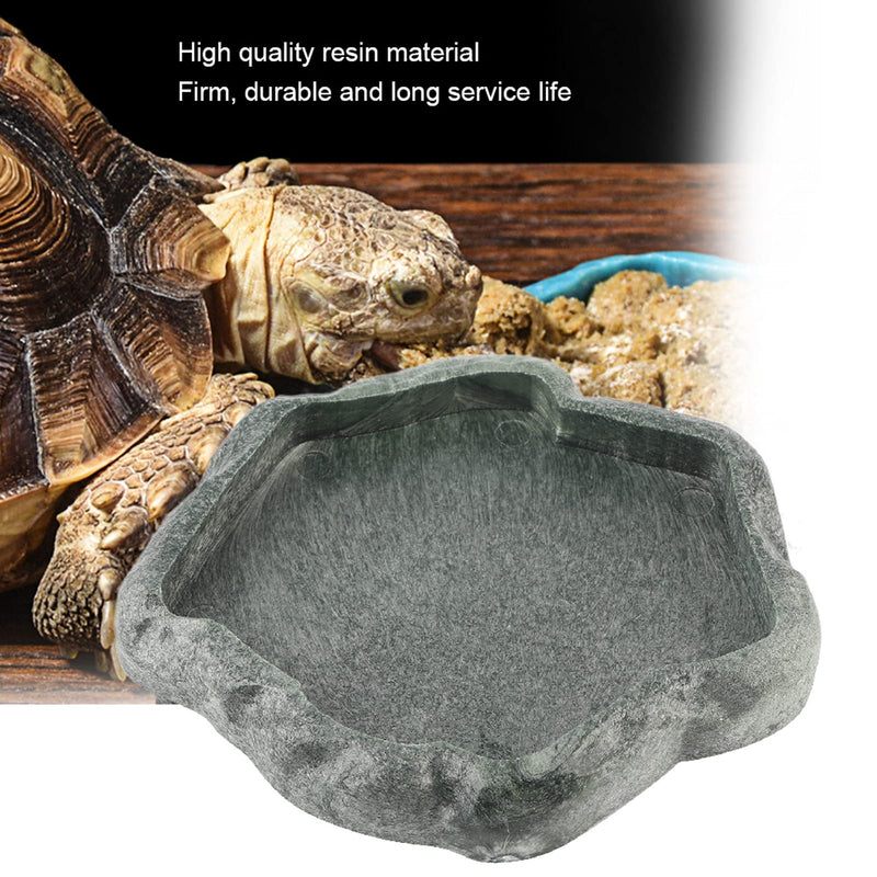 Reptile Feeder,Reptile Rock Food Dish,Terraium Bowl Plastic Shallow Reptile Feeder for Food and Water Feeding Dish for Lizard Gecko Bearded Dragon Chameleon(S-Moyu Green) S Moyu Green - BeesActive Australia