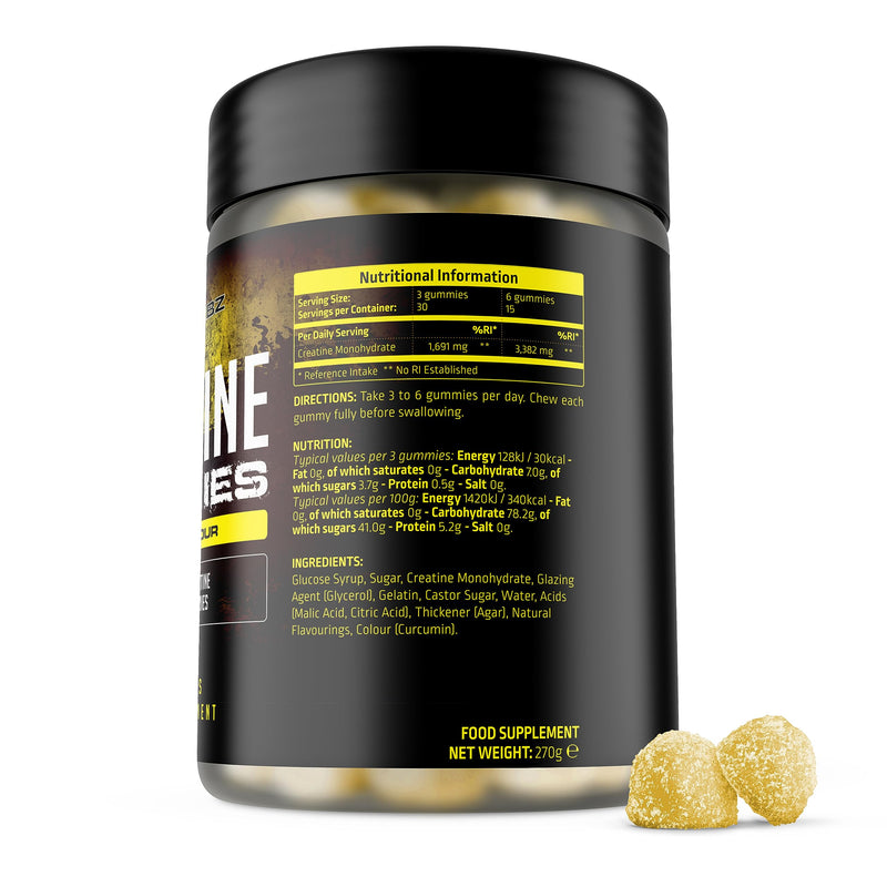 Demon Labz Creatine Gummies - 90 Gummies, Lemon Flavour, Creatine Monohydrate for Men & Women - BeesActive Australia