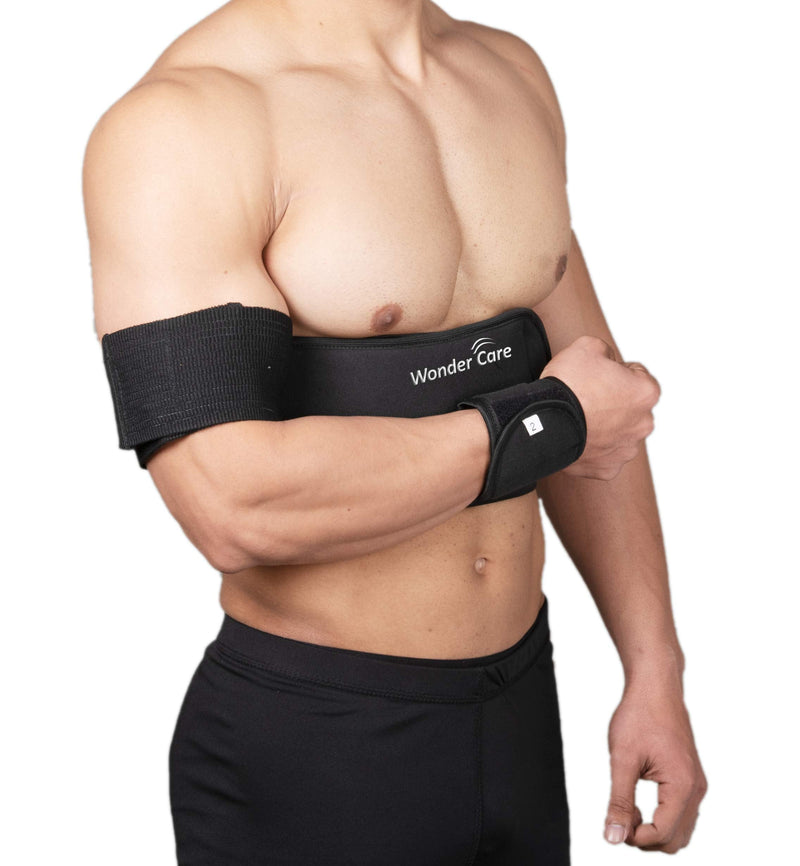 Wonder Care-Left Right Shoulder Immobilizer Arm Sling Elastic Brace for Clavicle Collar Bone Dislocation Subluxation Shoulder stabilizer Compression Brace After Rotator Cuff Surgery - Black(36"-40") Size-3(36"-40") - BeesActive Australia