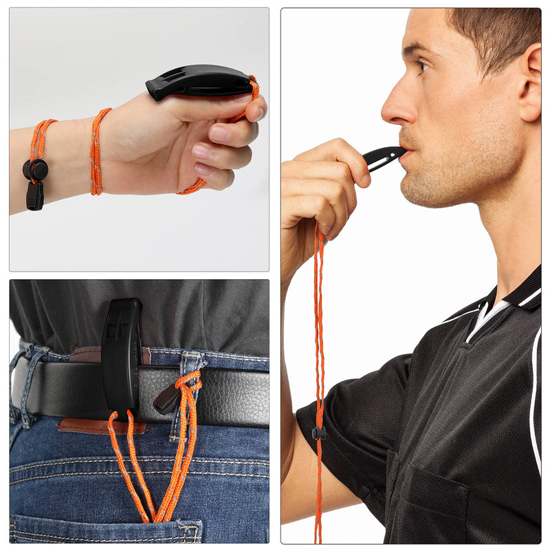 Hipat Emergency Whistle, Super Loud Safety Whistle with Lanyard, Ideal for Kayaking, Boating, Swimming, Water Survival, Hiking, Camping, Climbing Black - BeesActive Australia