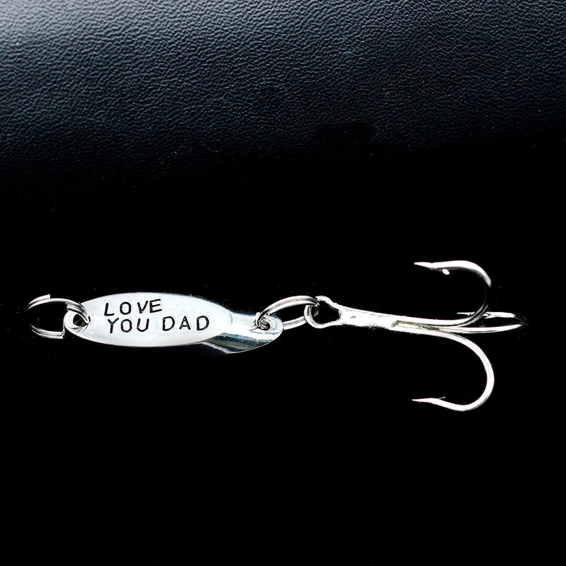 [AUSTRALIA] - Uloveido Stainless Steel Treble Fishhooks Fishing Circle Hooks with Gift Box for Men Husband Dad Christmas New Year Gift Y578 Love You Dad-style 1 