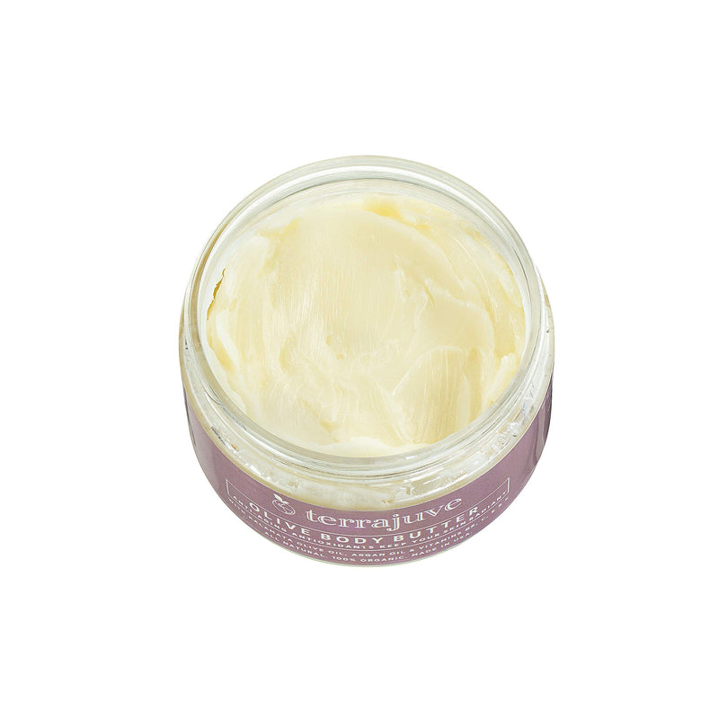 Organic Olive Body Butter Lotion by Terrajuve, with Kalamata Olives, Anti Aging Antioxidants for Radiant Skin, with Argan Oil,  Vitamins B6, C, E and K, and Fruit Oils, Pure, All Natural, Made in USA - BeesActive Australia