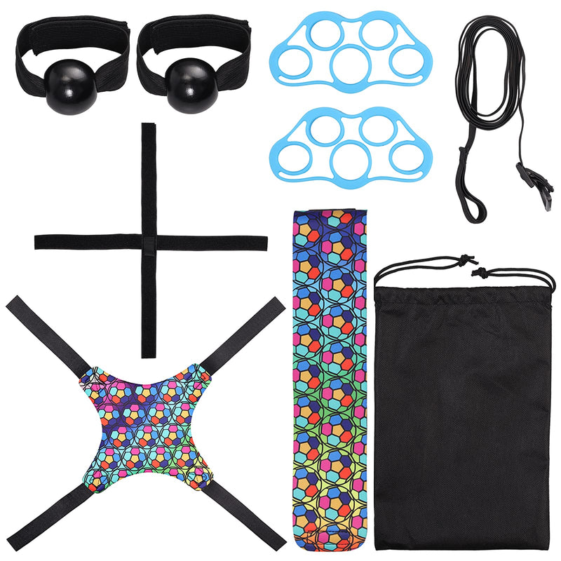 VINTEAM Volleyball Training Equipment Aid, Volleyball Serve Trainer Solo Practice Trainer Kit for Serving, Setting, Spiking & Arm Swing Colorful With Volleyball Setting Straps - BeesActive Australia