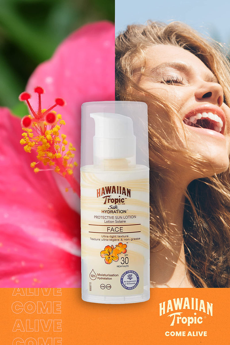 Hawaiian Tropic Silk Hydration Air Soft Face Protective Sun Lotion (SPF 30),50 ml (Pack of 1) - BeesActive Australia
