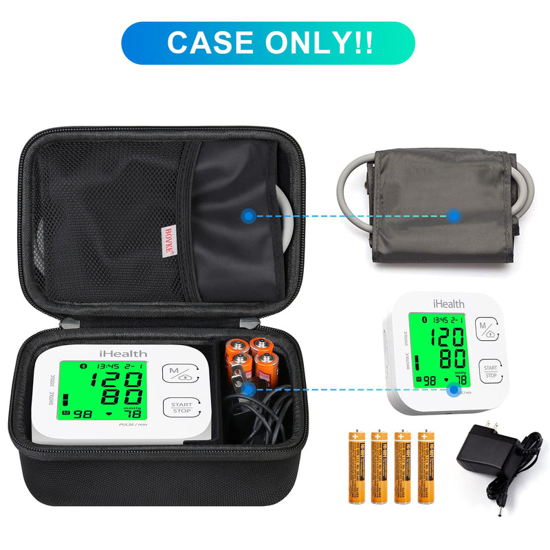 BOVKE Carrying Case for iHealth KN-550BT Track Smart Blood Pressure Monitor, iHealth Bluetooth Blood Pressure Machine Case, Black - BeesActive Australia