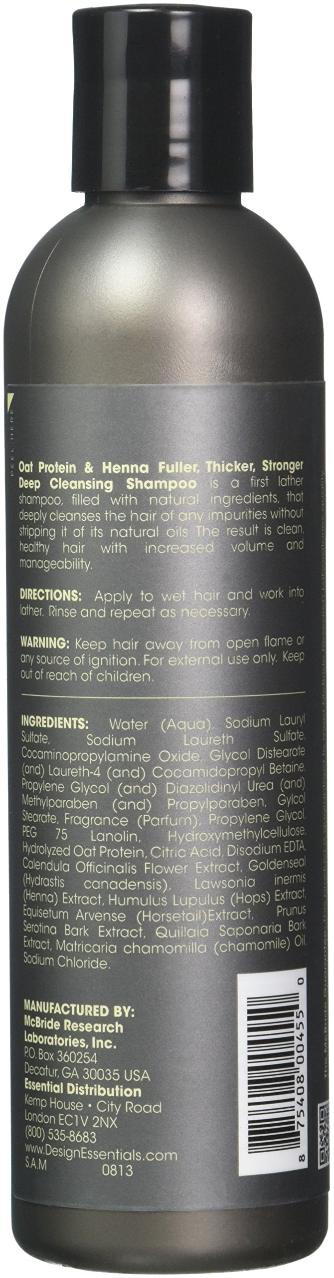 Design Essentials Oak Protein & Henna Fuller Thicker Stronger Deep Cleansing Shampoo - BeesActive Australia