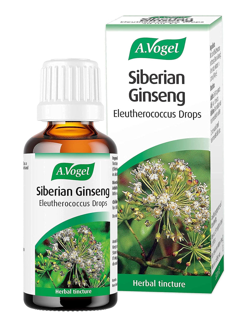 A.Vogel Siberian Ginseng Eleutherococcus Drops | Herbal Food Supplement | Made from Siberian Ginseng Root | Suitable for Vegans | 50ml - BeesActive Australia