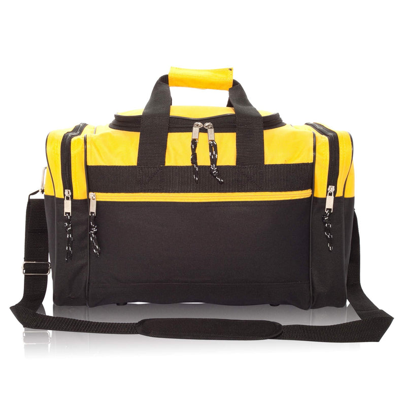 DALIX 17" Blank Duffle Bag Duffel Bag Travel Size Sports Durable Gym Bag Gold - BeesActive Australia