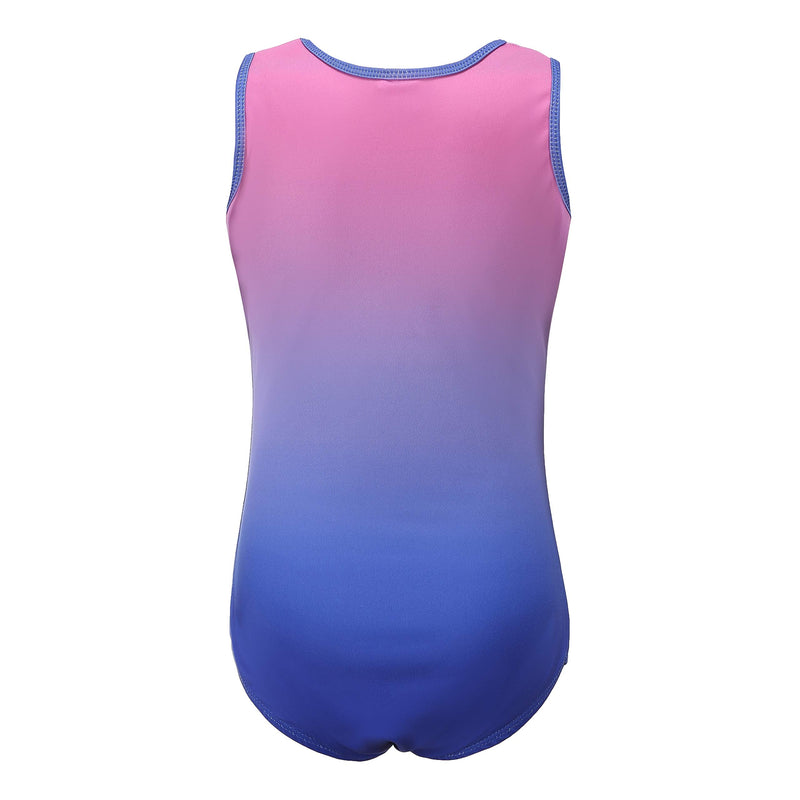 Boys Gymnastics Leotards One-piece Dancing Tumbling Practice Athletic Leotards 4-10Years Gradient Purple 9-10 Years - BeesActive Australia