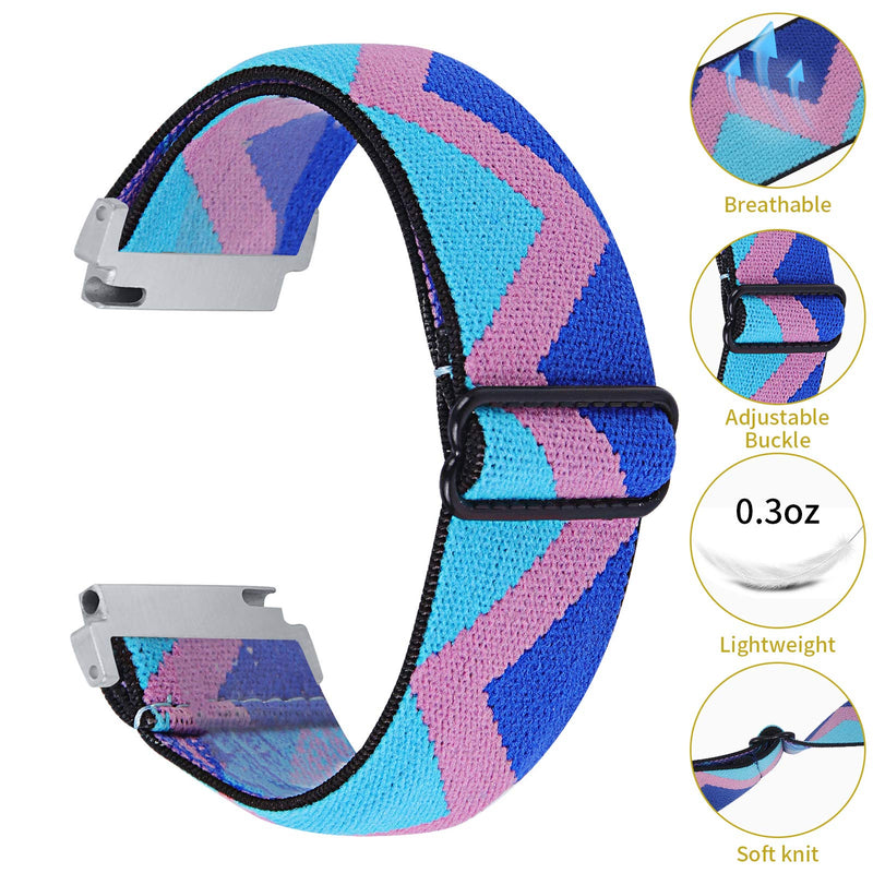 Elastic Band Compatible with Garmin Vivoactive 3 Bands, Adjustable Stretchy Nylon Loop Soft Straps Replacement for Garmin Vivoactive 3/Vivoactive 3 Music No1# - BeesActive Australia