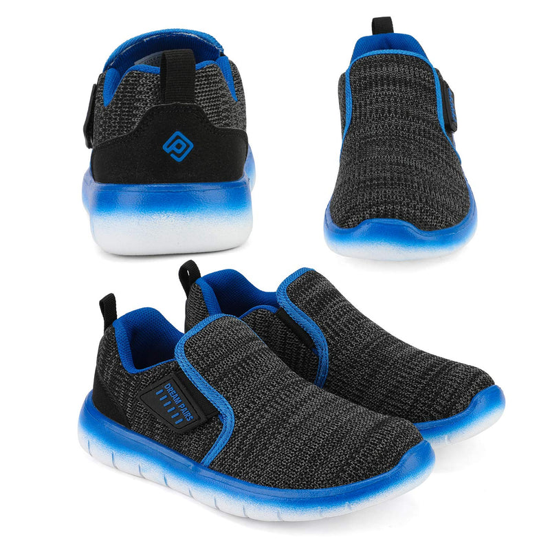 DREAM PAIRS Boys Girls Breathable Sneakers Running Shoes 6 Big Kid Black/Grey/Royal - BeesActive Australia