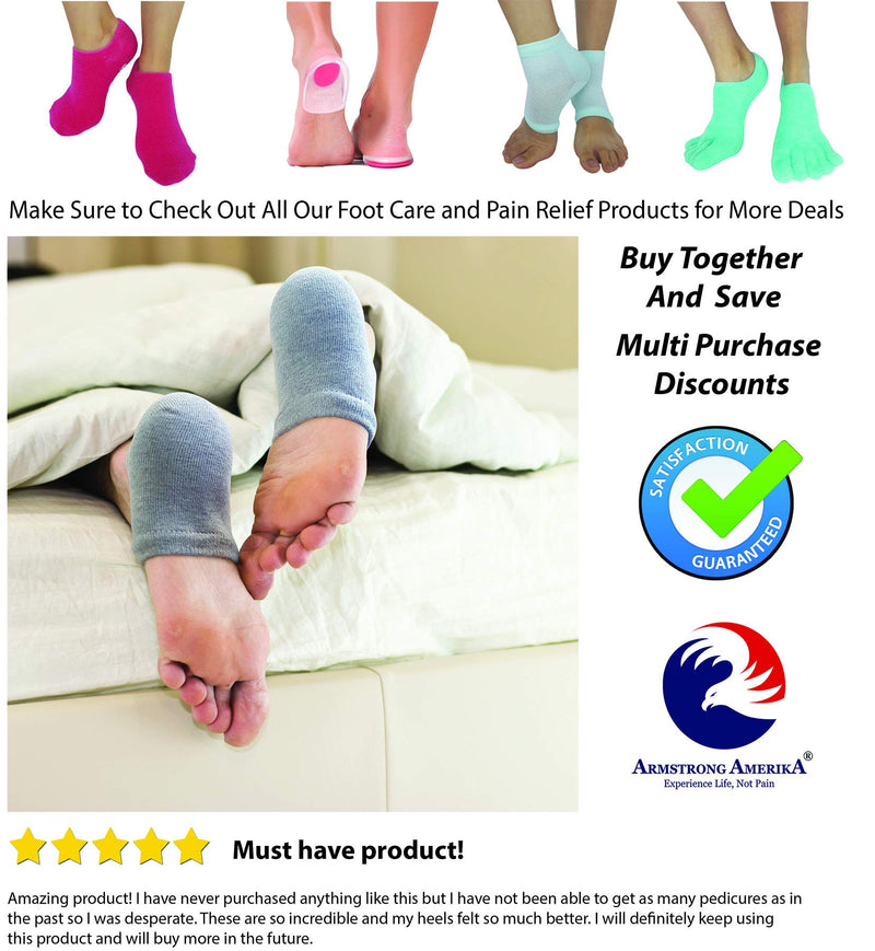 Moisturizing Socks Cracked Heel Treatment - Treat Dry Feet & Heels Fast. Pain Relief from Cracking Foot Skin with Aloe Moisturizer Lotion Infused Gel Heel Socks. Pedicure for Both Women & Men (Large) Large (Pack of 3) - BeesActive Australia