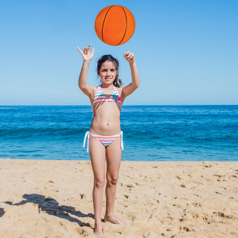 [AUSTRALIA] - Bedwina Inflatable Basketballs (Pack of 12) 16 inch, Beach Balls for Sports Themed Birthday Parties, Beach Pool Party, Games, Favors, Stocking Stuffers 