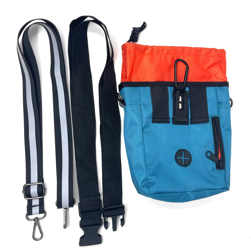 Jalousie Dog Training Pouch with Training Clicker and Water Bowl - 5 Ways to Wear - Carry Toys, Treats for Positive Reinforcement - Built-in Poop Bag Dispenser Grey - BeesActive Australia