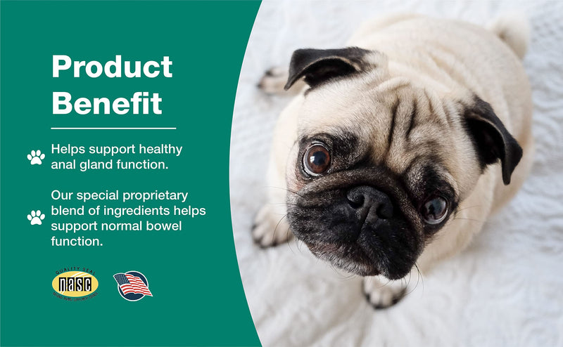 NaturVet - No Scoot for Dogs - Plus Pumpkin - Supports Healthy Anal Gland & Bowel Function - Enhanced with Beet Pulp & Psyllium Husk 120 Soft Chews - BeesActive Australia