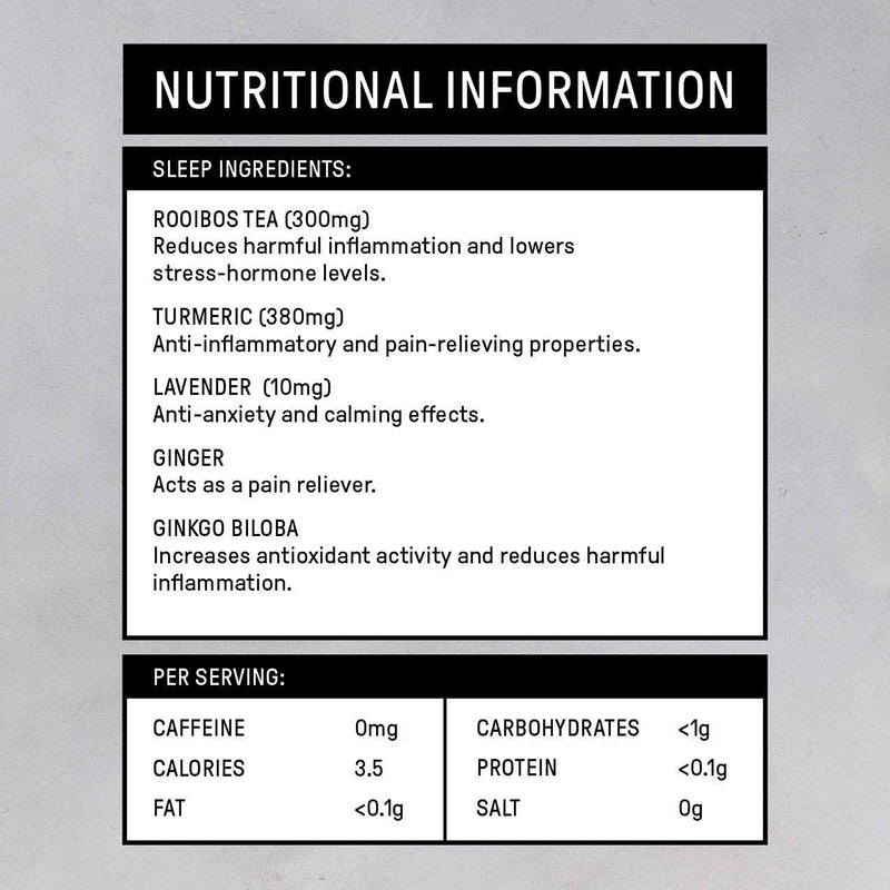 Sleep Matcha Tea (10 Sachets) | Rooibos Powder with Turmeric & Lavender 10 Count (Pack of 1) - BeesActive Australia