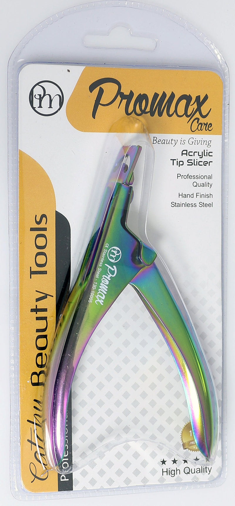 ProMax Acrylic Tip Cutters -Ergonomic Style False Nail Tip Clipper Cutters Trimmers Nail Tips Slicers Manicure & Pedicure Nail Art Tools Stainless Steel With very Attractive Colours-Titanium-130-10005 - BeesActive Australia