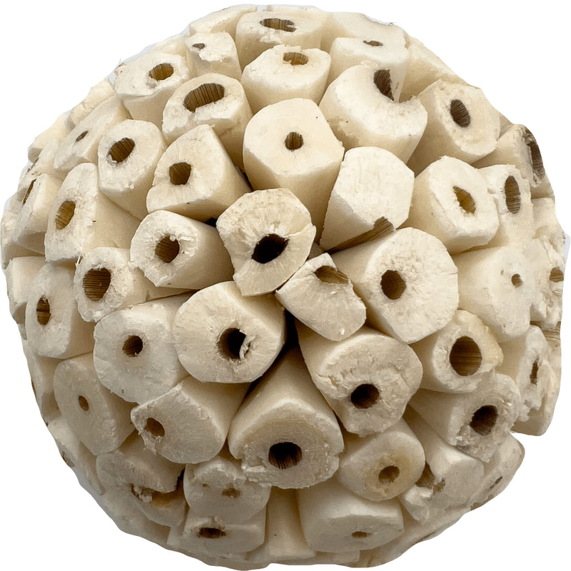 Mandarin Bird Toys Assorted Sola Bird Toys by M&M - Air Dried Natural Shredding Foot Toys, Lots of Part Sizes Big Sola Balls Pack (3) - BeesActive Australia