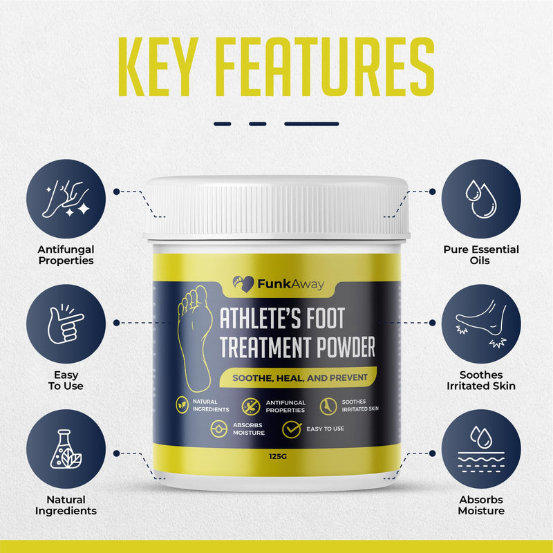 Athlete’s Foot Treatment Powder | Combat Fungal Infections with Natural Ingredients | 125g - BeesActive Australia