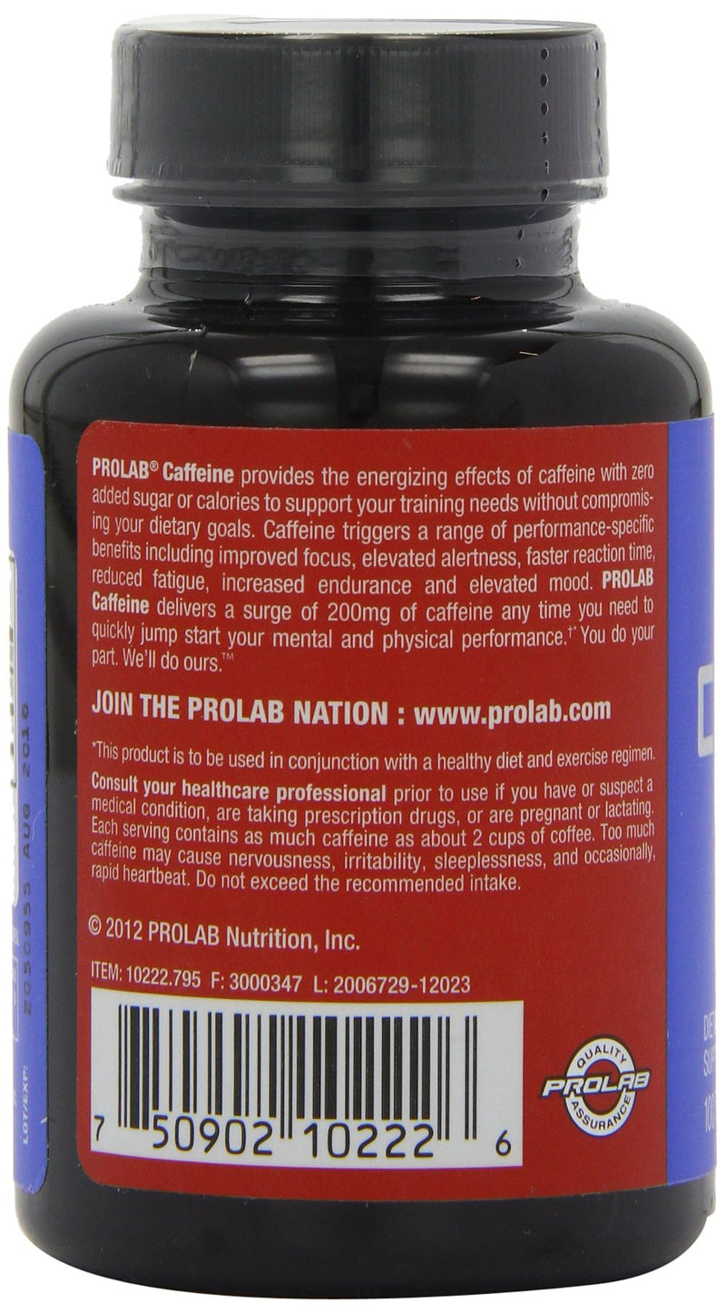 ProLab Caffeine Tablets 100 Count Value not found 100 Count (Pack of 1) - BeesActive Australia