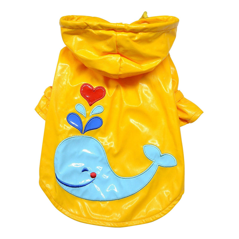 Klippo Dog/Puppy Splashing Whale Waterproof Jacket/Raincoat/Rain Gear/Rainwear with Cotton Lining for Small Breeds X-SMALL - BeesActive Australia