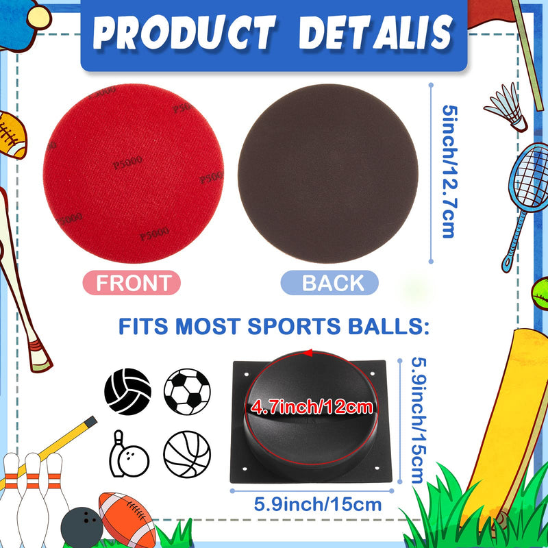 7 Pieces Bowling Sanding Pads Cup Set, Including 6 Resurfacing Polishing Kit Bowling Ball Grit Pads Bowling Ball Cup Bowling Ball Stand Bowling Ball Holder for Bowling Sports Ball Cleaning Display - BeesActive Australia
