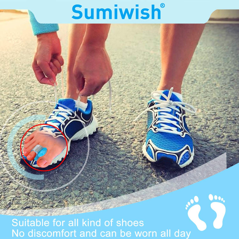 Sumiwish 10 Pack Big Toe Separators, Silicone Toe Spacers for Overlapping Toes, Bunion Correctors for Bunion Pain Relief 02 Blue - BeesActive Australia