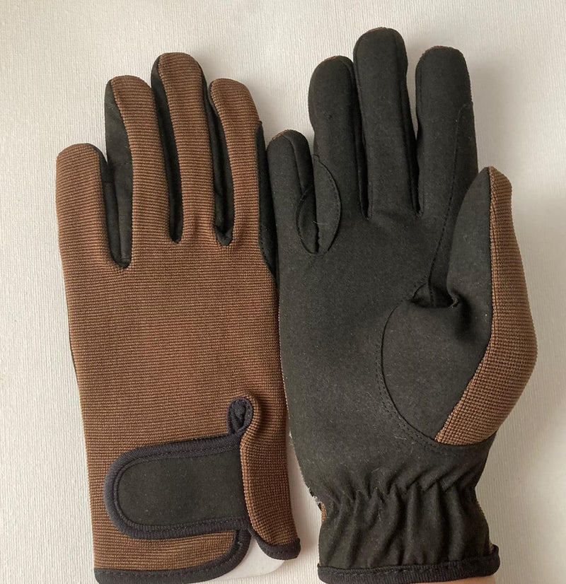 Youth Equestrian Gloves for Girls & Boys Children Gloves All Weather Outdoor Sports Gloves Horse Riding 6 - 8 Years Brown - BeesActive Australia