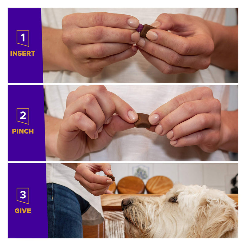 VETRISCIENCE Laboratories Pinchers Pill Hiding Pocket Treats for Pets with Probiotics - Less Greasy, Tasty Flavor Dogs Love Organic Peanut Butter 45 Count (Pack of 2) - BeesActive Australia